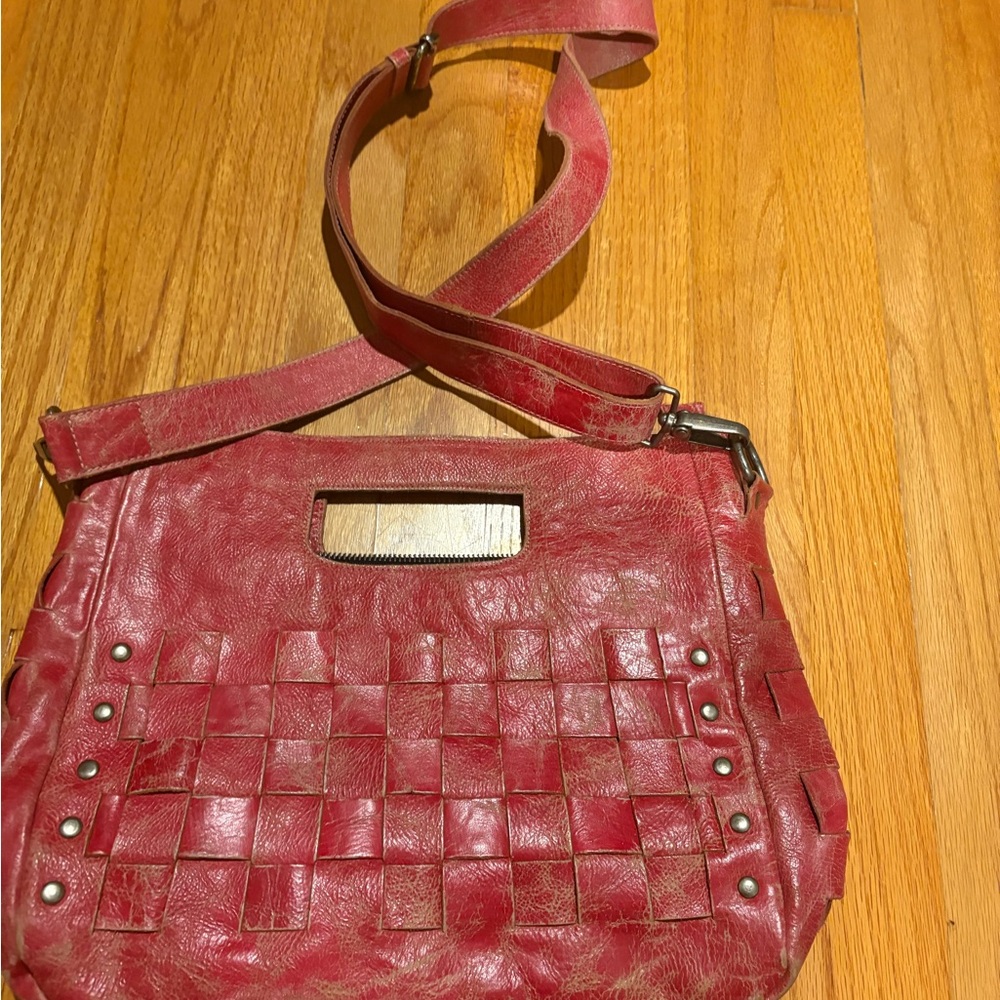 Stylish Red Leather Women's Bag